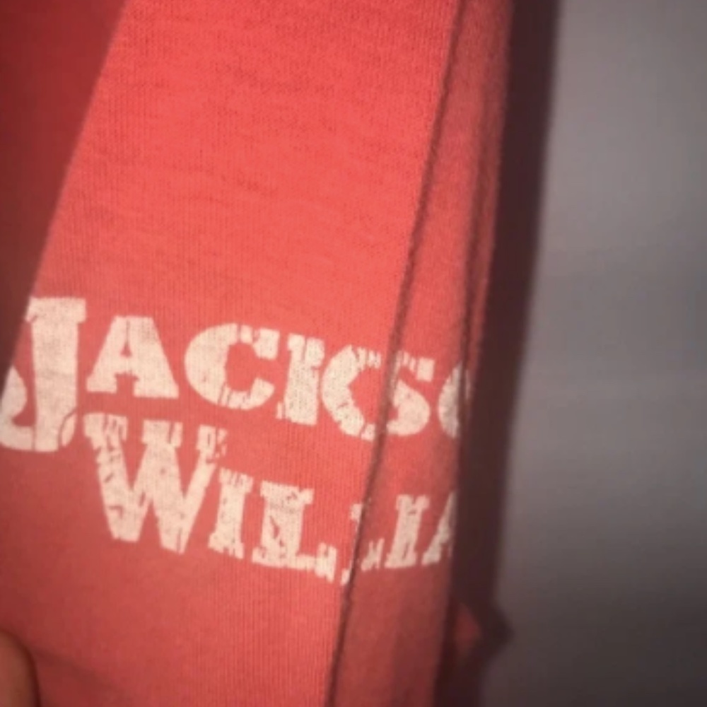 Willliams and Sons Red Long Sleeve Cowboy T-shirt - Picture 4 of 7